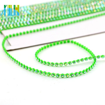 GBA010 Plastic Chain By The Yard Rhinestone Beaded Trim